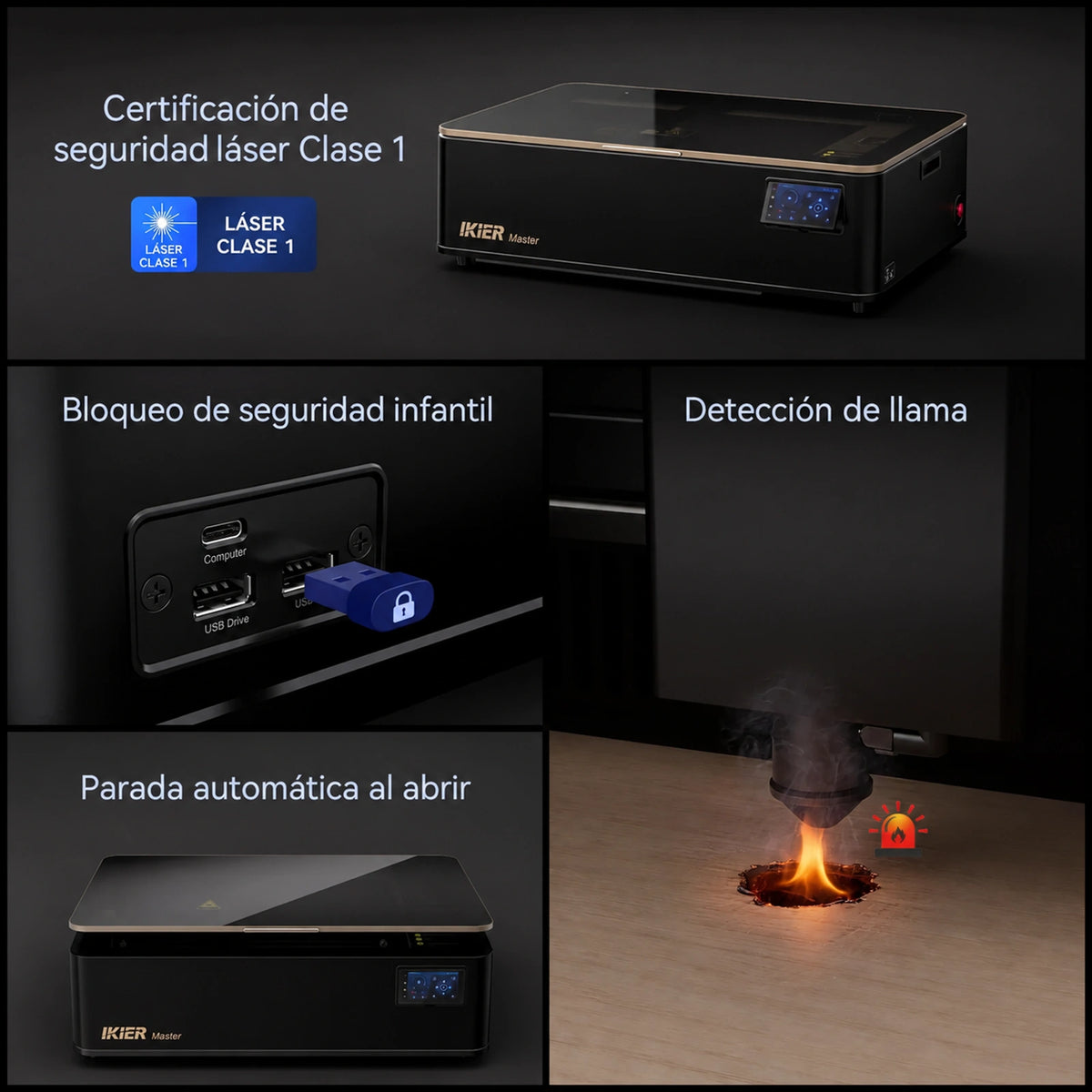 Cortadora láser de CO₂ iKier Master de 50 W