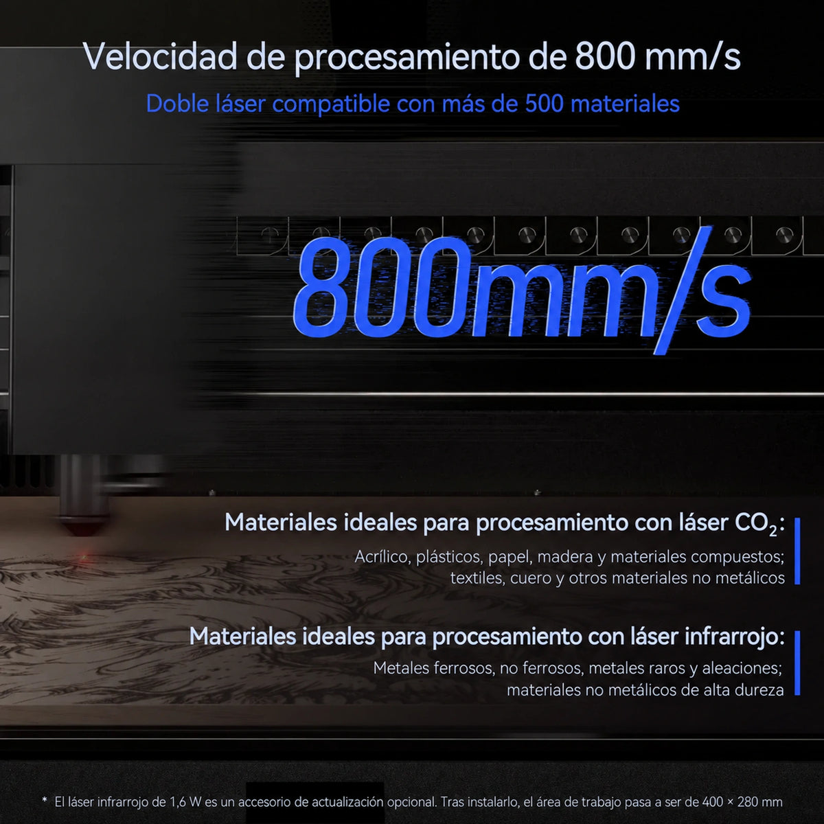 Cortadora láser de CO₂ iKier Master de 50 W