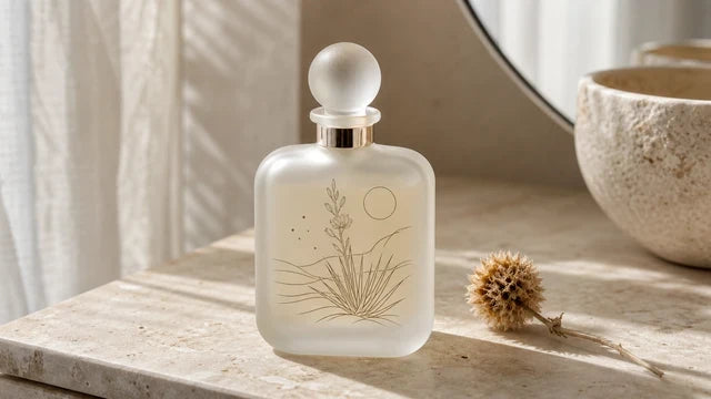 Frasco de perfume de vidrio